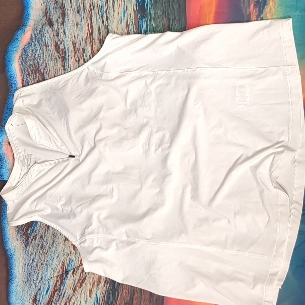 SLAZENGER white blade textured sleeveless golf polo size XXL
